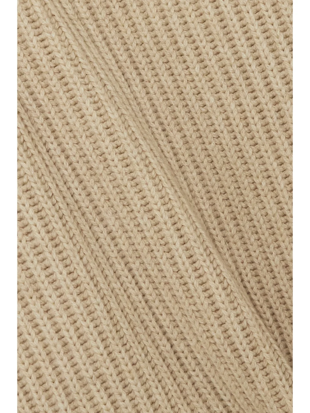 Close-up detail of the Max Mara One-shoulder Ribbed Wool and Cashmere-blend Midi Dress