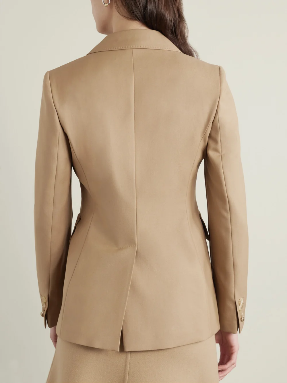 Back view of the Max Mara Osanna Double-breasted Wool-twill Blazer
