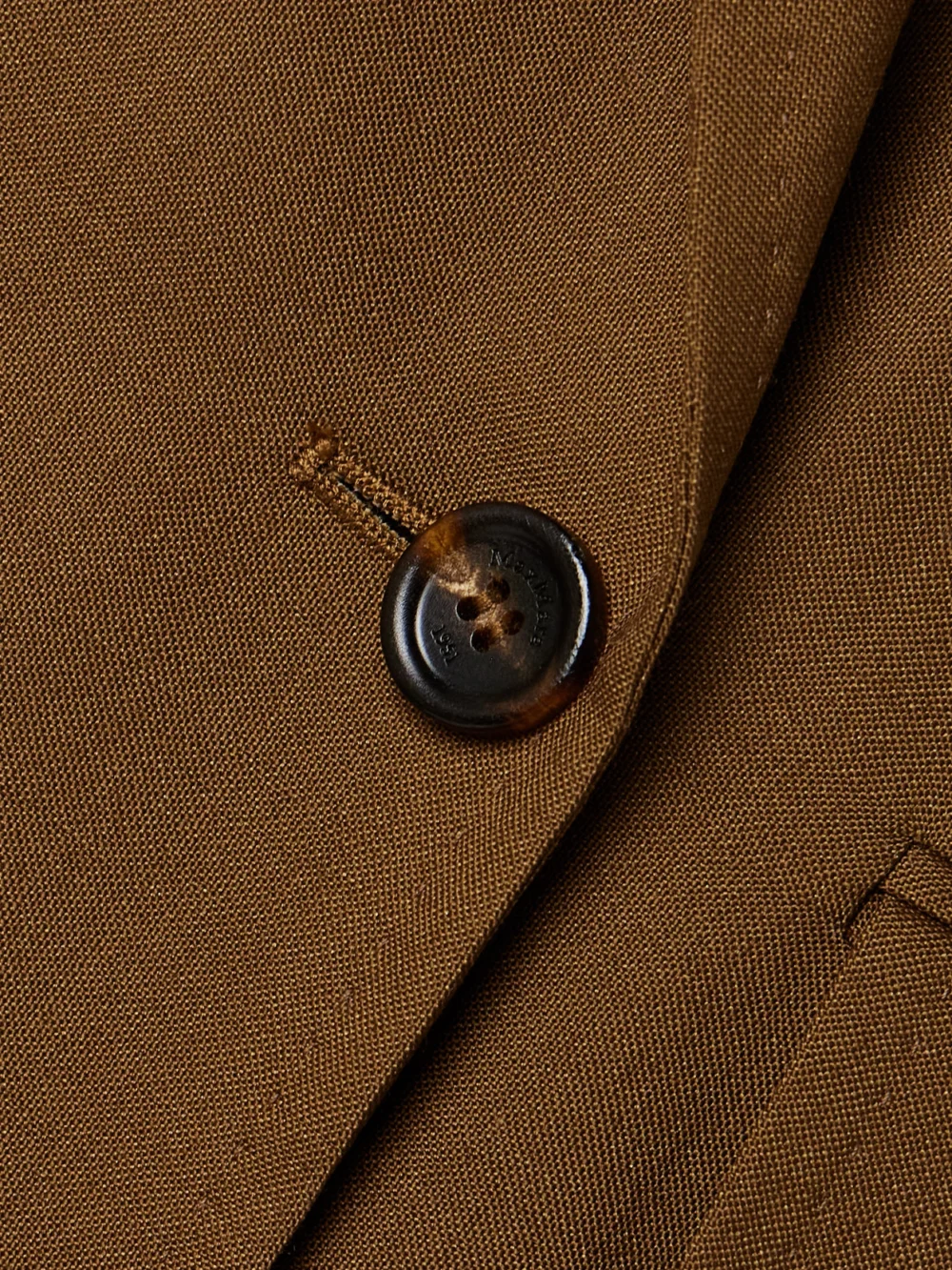 Close-up detail of the Max Mara Palanca Double-breasted Wool, Mohair and Silk-blend Blazer