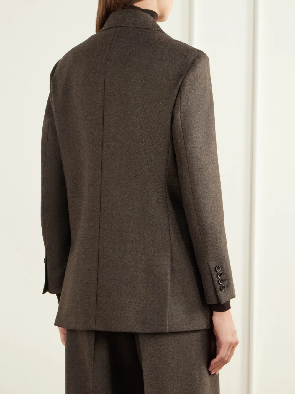Back view of the Max Mara Pulvino Virgin Wool-twill Double-breasted Blazer