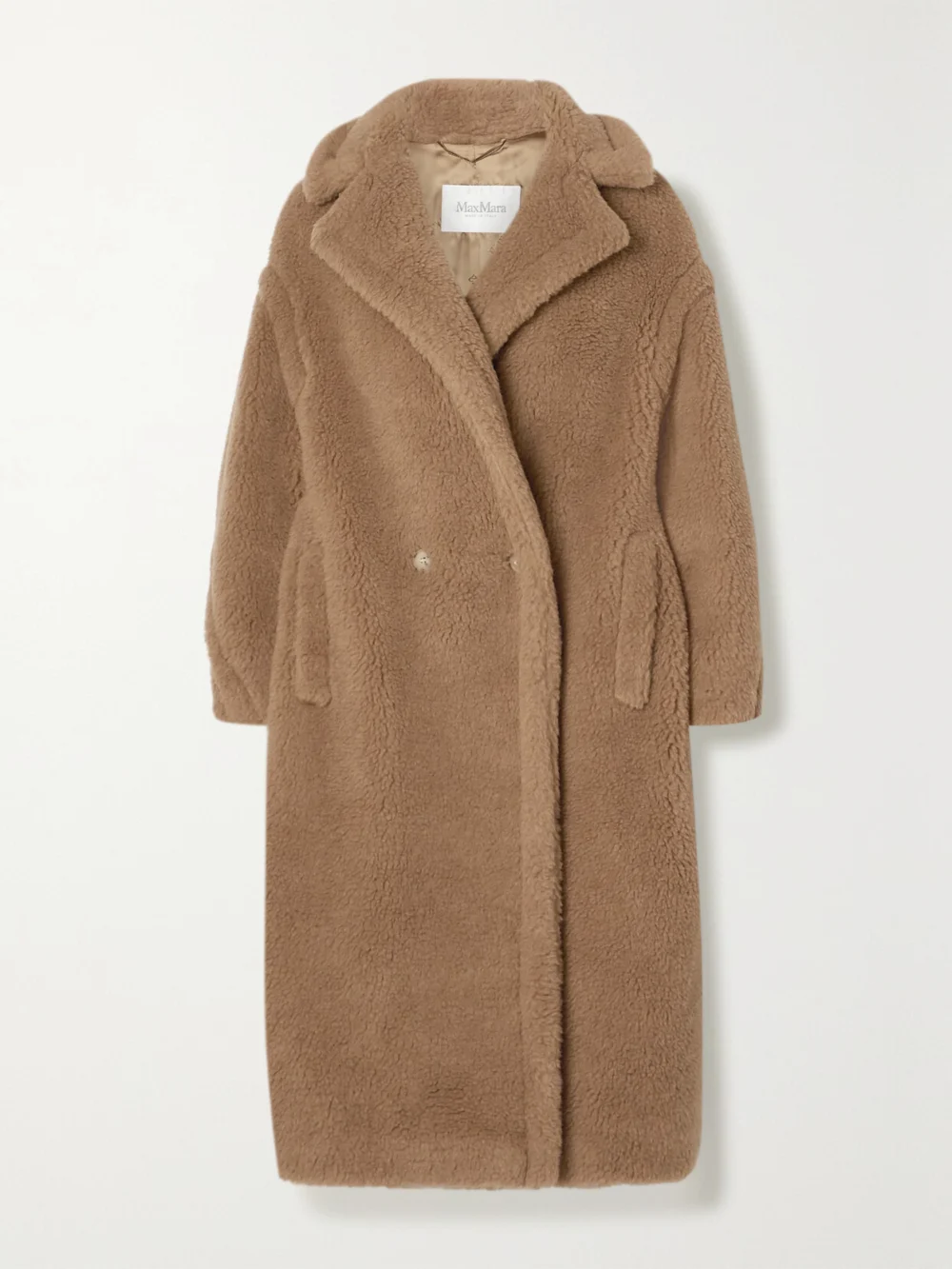Max Mara Teddy Bear Icon Oversized Camel-hair and Silk-blend Coat in large
