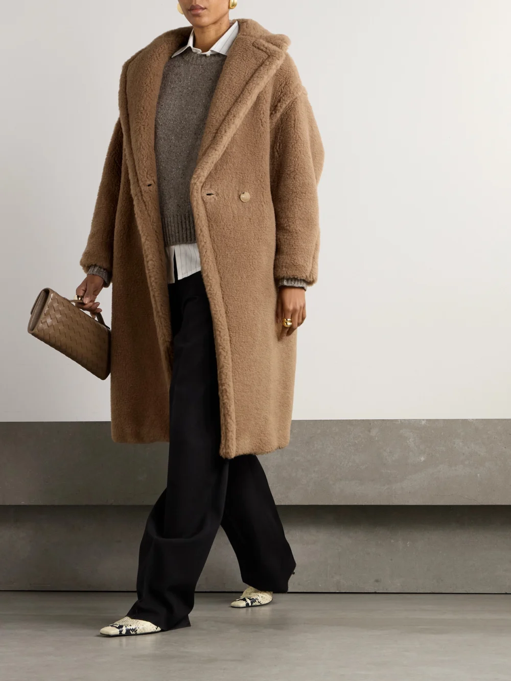 Max Mara Teddy Bear Icon Oversized Camel-hair and Silk-blend Coat