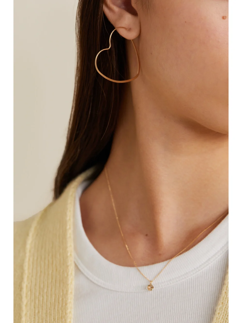 Melissa Joy Manning 14-karat Gold Hoop Earrings, styled view