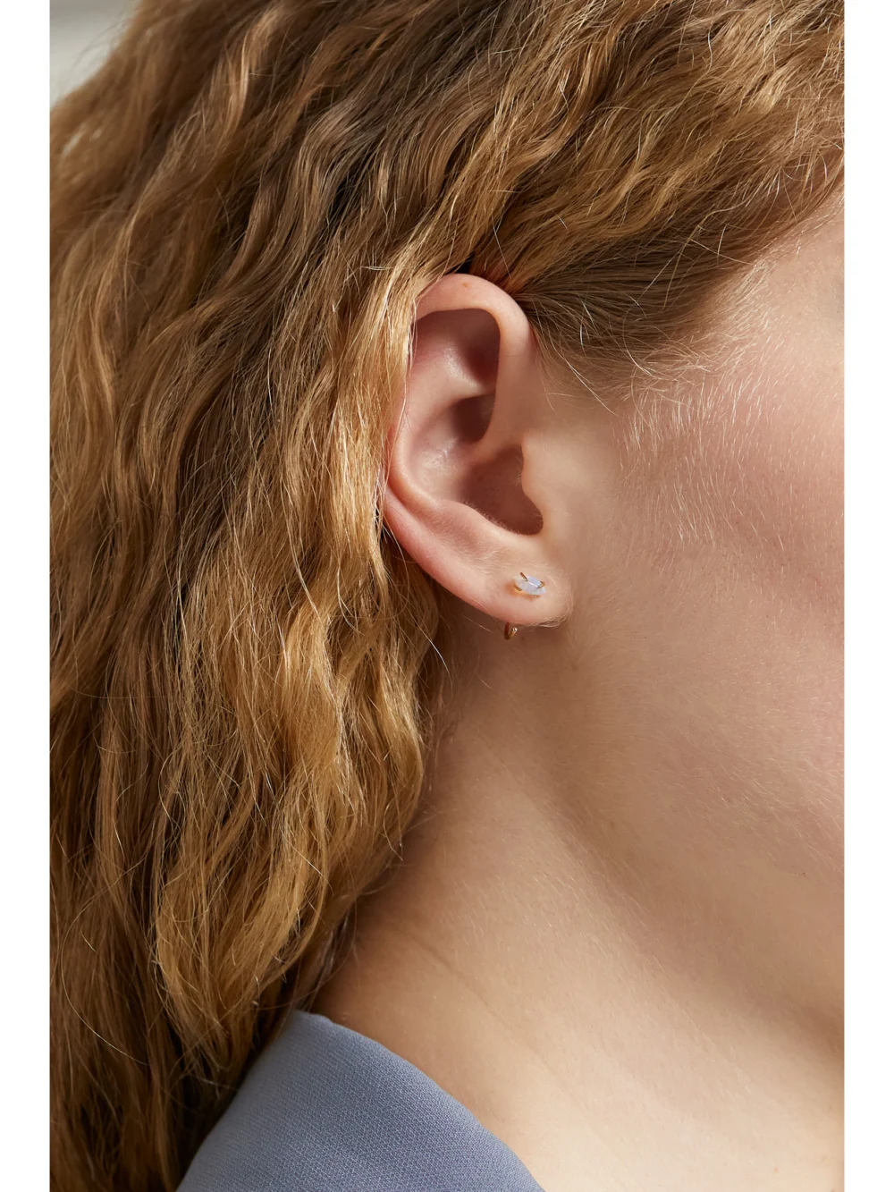 Melissa Joy Manning 14-karat Gold Opal Earrings, styled view