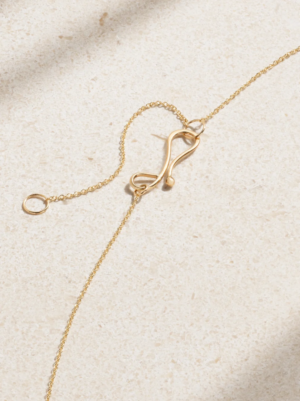 Back view of the Melissa Joy Manning 14-karat Recycled Gold Diamond Necklace