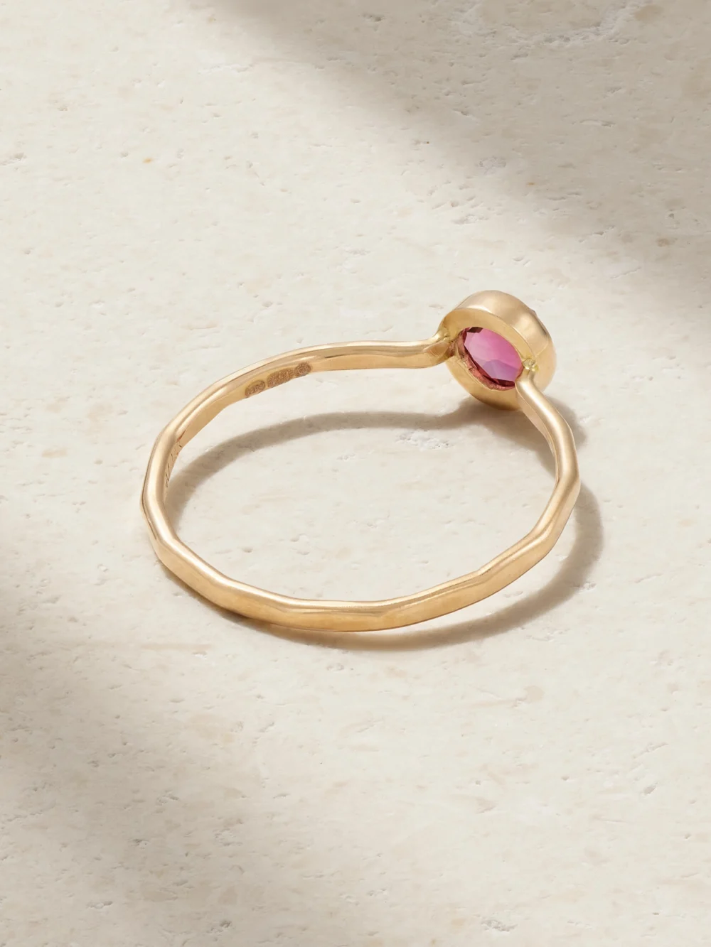 Back view of the Melissa Joy Manning 14-karat Recycled Gold Tourmaline Ring