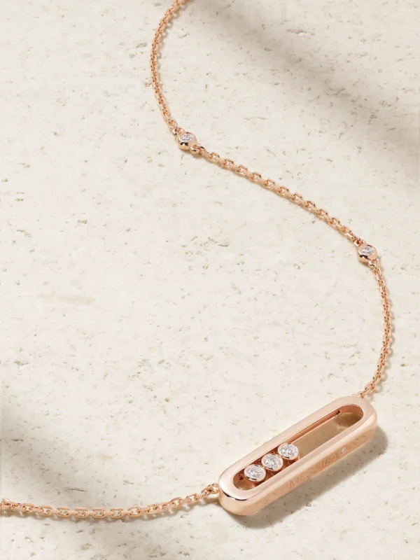 Messika Baby Move 18-karat Rose Gold Diamond Necklace