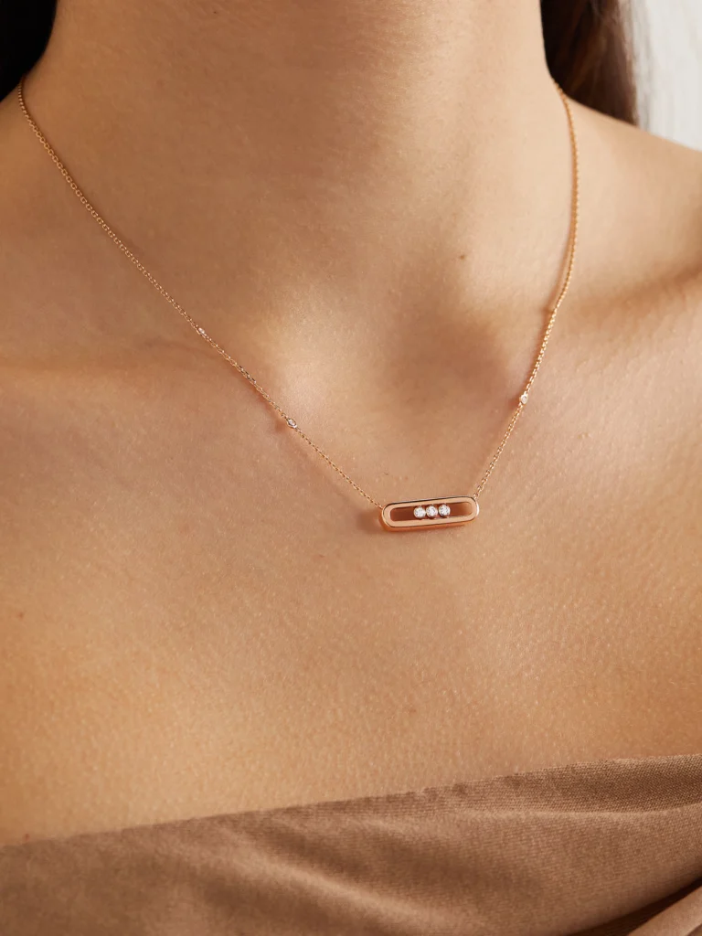 Messika Baby Move 18-karat Rose Gold Diamond Necklace