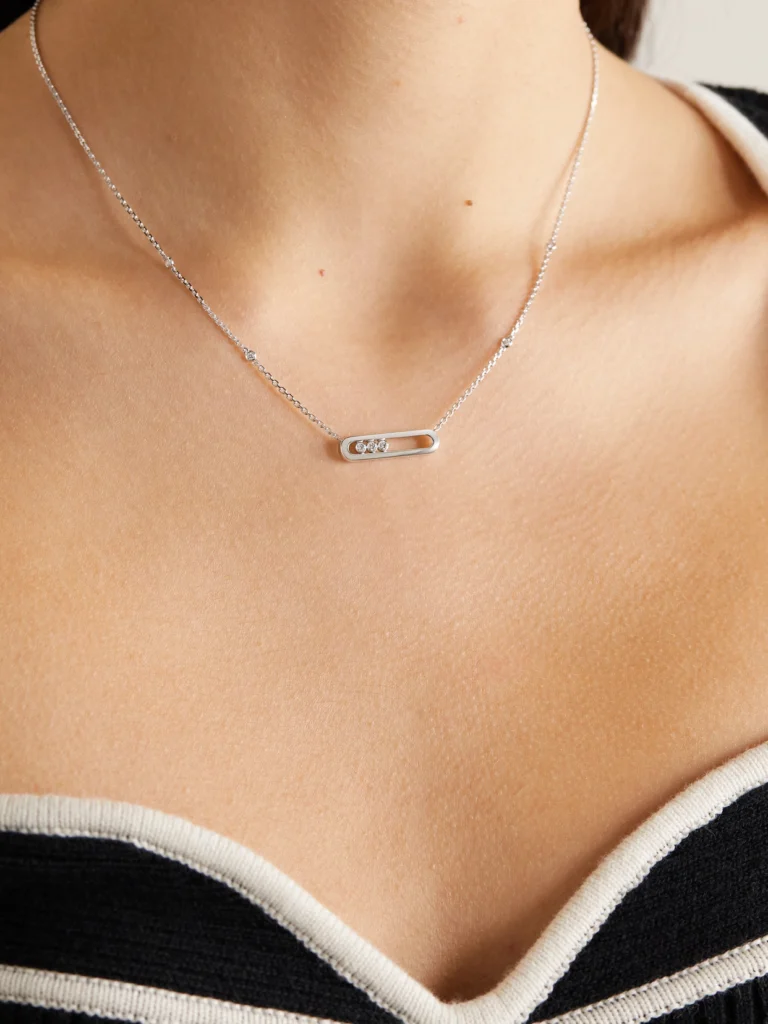 Messika Baby Move 18-karat White Gold Diamond Necklace