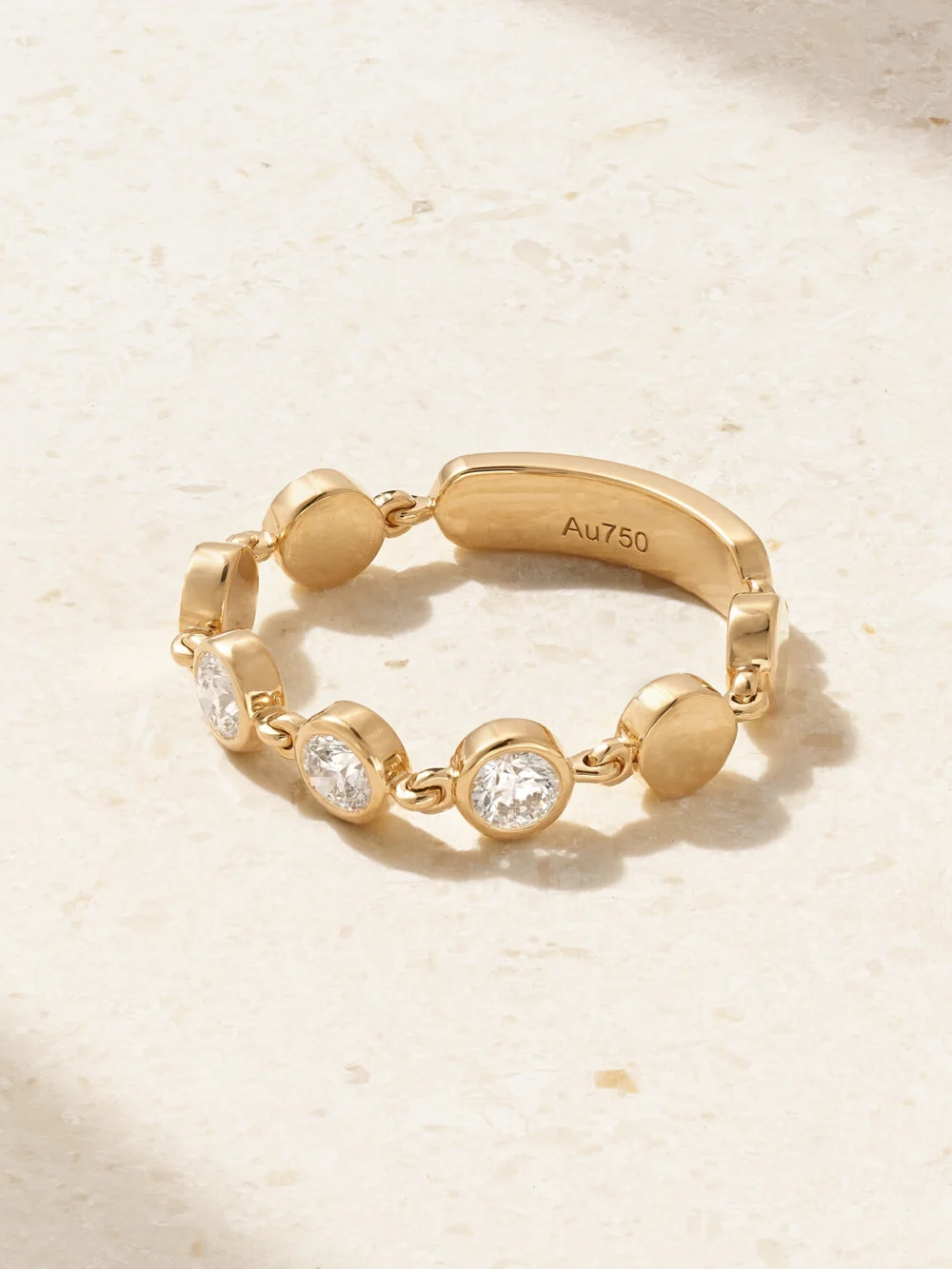Messika D-vibes Medium 18-karat Gold Diamond Ring in 54