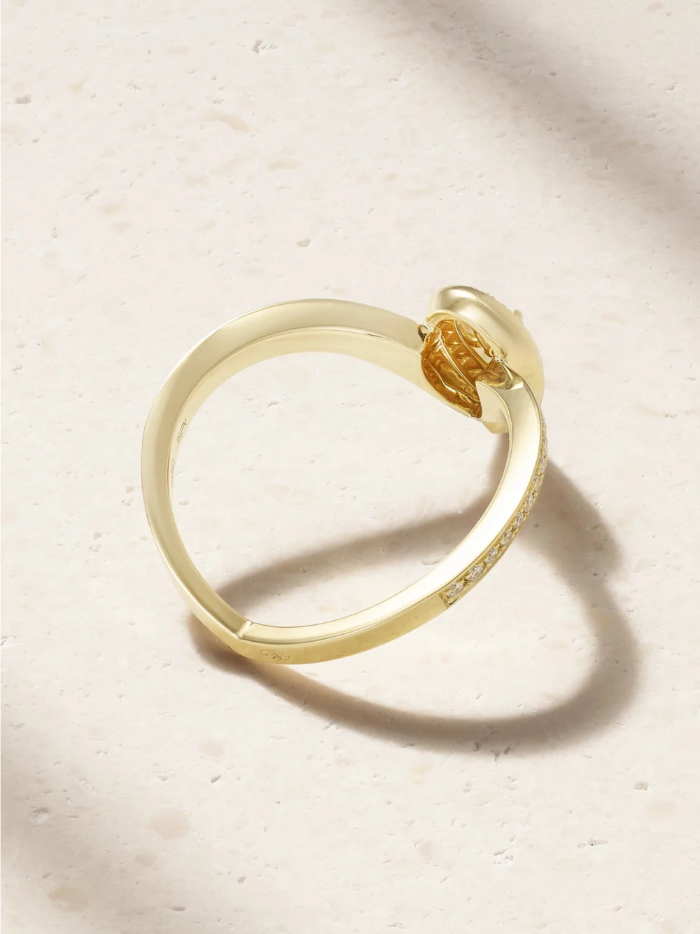 Back view of the Messika Fiery 18-karat Gold Diamond Ring