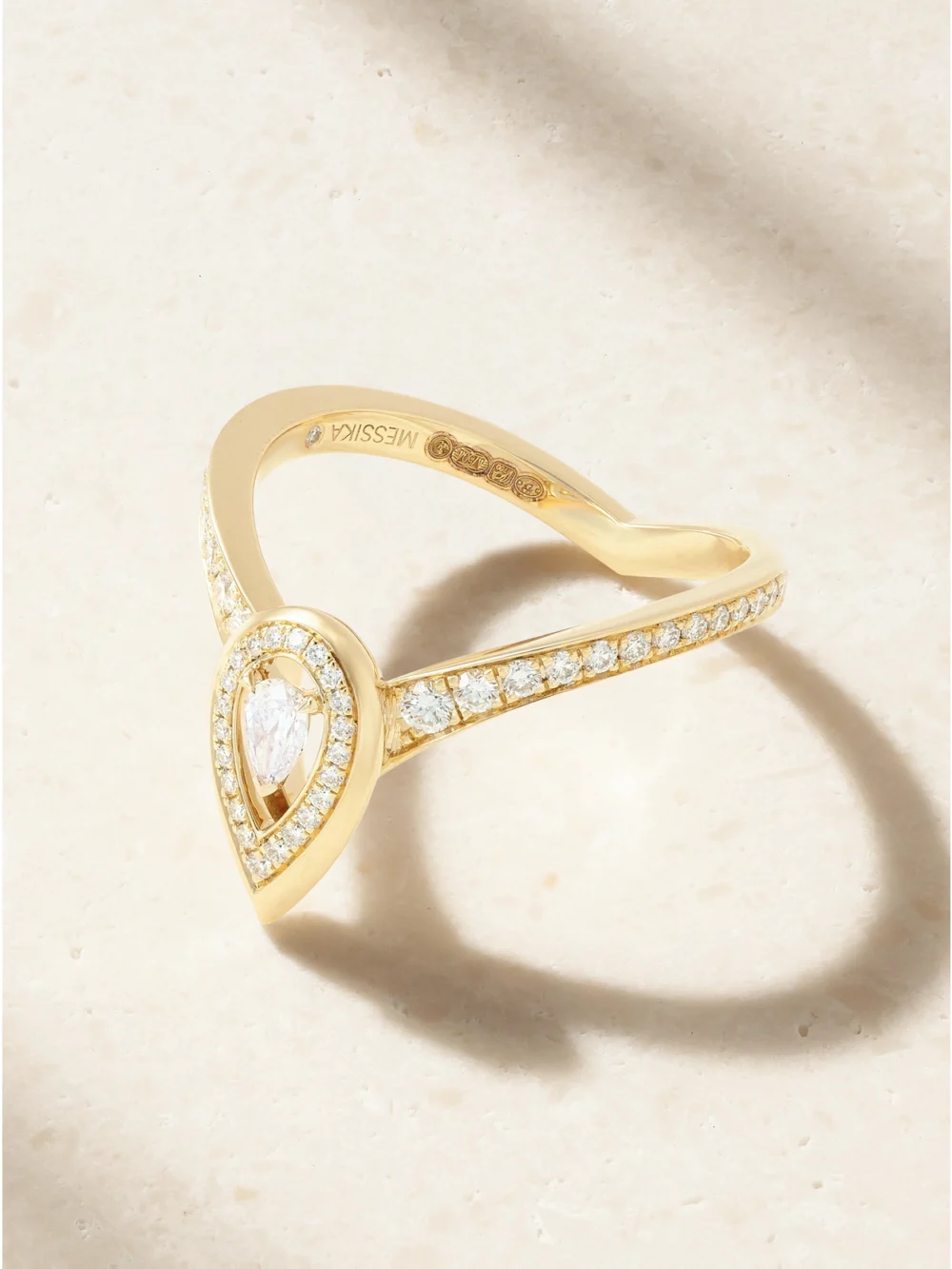 Messika Fiery 18-karat Gold Diamond Ring in 54