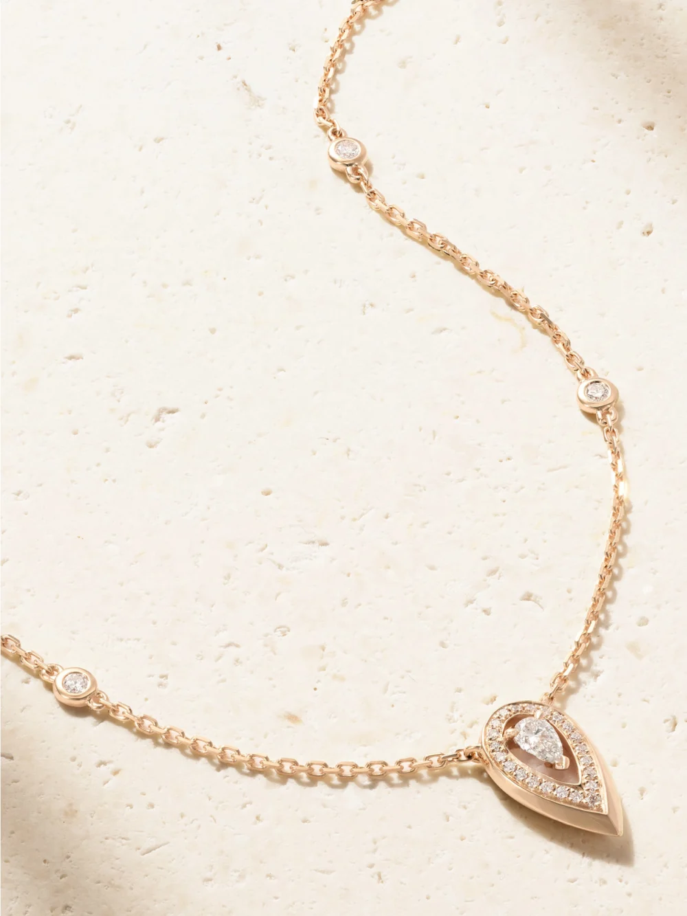 Messika Fiery 18-karat Rose Gold Diamond Necklace