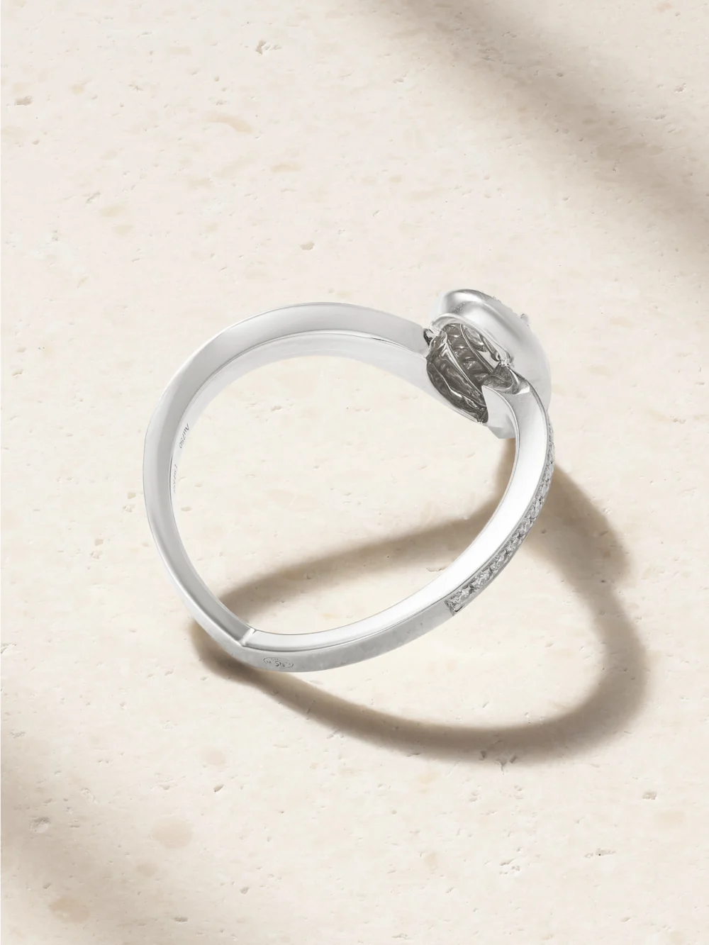 Back view of the Messika Fiery 18-karat White Gold Diamond Ring