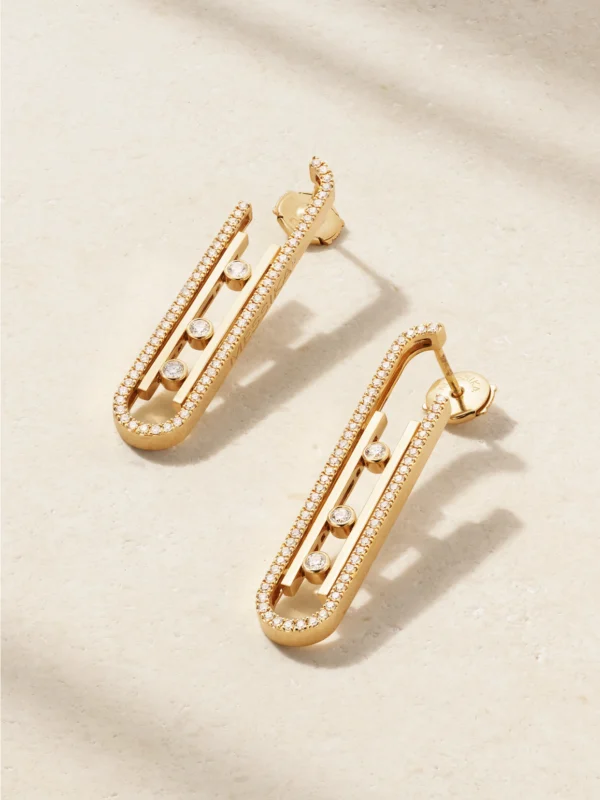 Messika Move 10th 18-karat Gold Diamond Earrings