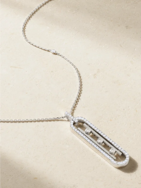 Messika Move 10th 18-karat White Gold Diamond Necklace