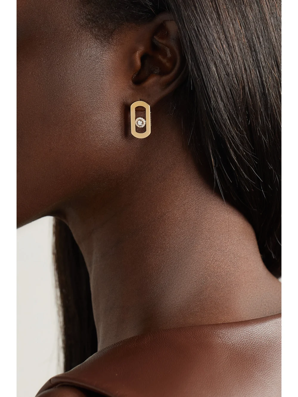 Messika Move Citizen 18-karat Gold Diamond Earrings, styled view