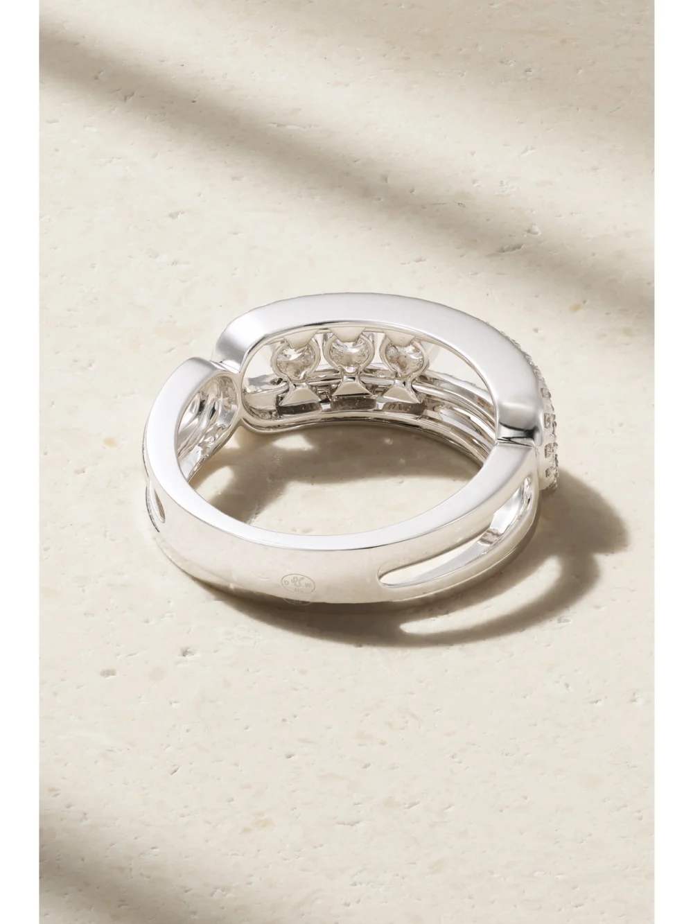 Back view of the Messika Move Classic 18-karat White Gold Diamond Ring