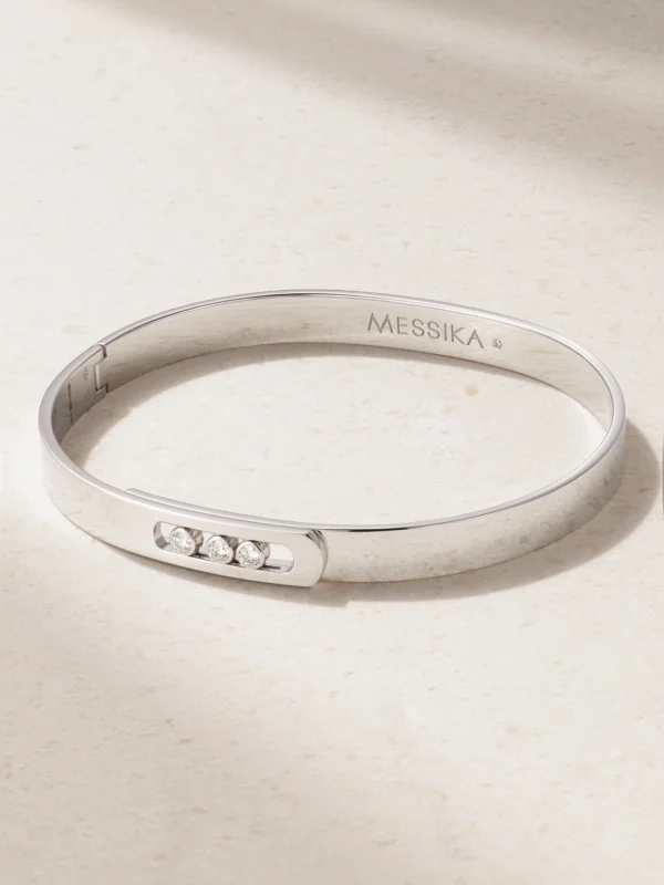 Messika Move Noa 18-karat White Gold Diamond Bangle