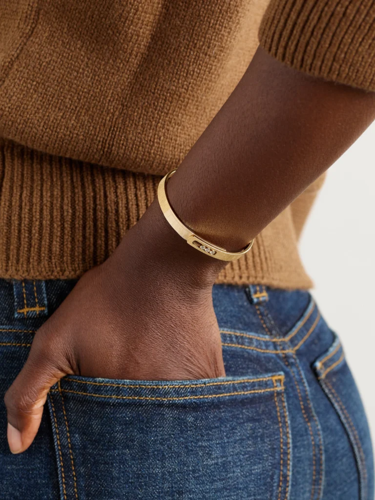 Messika Move Noa Ciselé 14-karat Gold Diamond Bangle