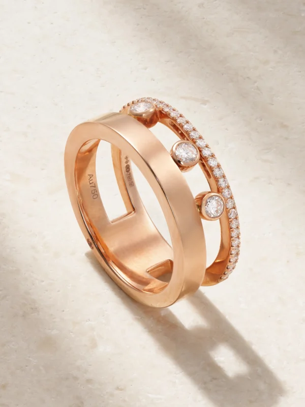 Messika Move Romane 18-karat Rose Gold Diamond Ring
