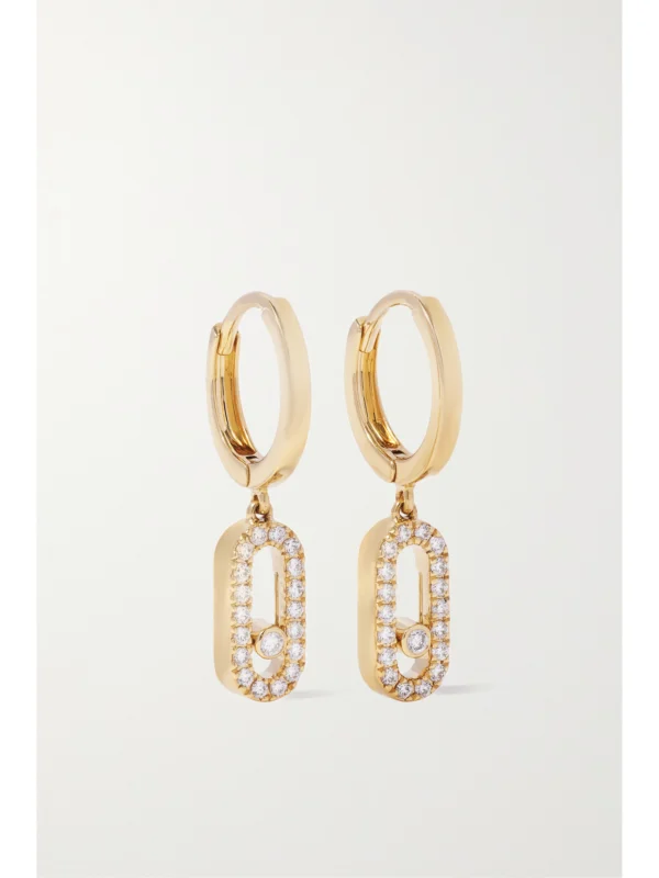 Messika Move Uno 18-karat Gold Diamond Hoop Earrings