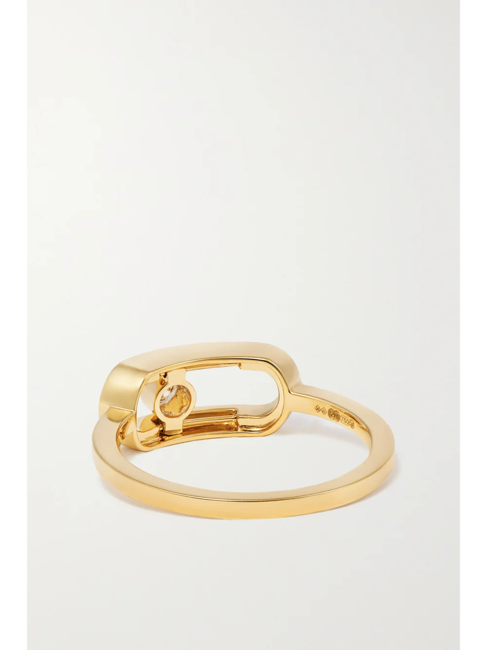 Back view of the Messika Move Uno 18-karat Gold Diamond Ring