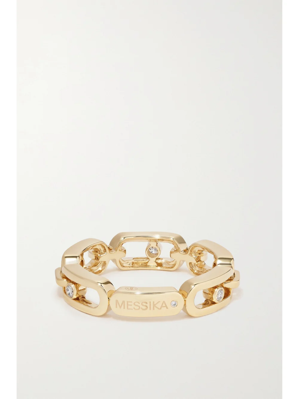Back view of the Messika Move Uno 18-karat Gold Diamond Ring