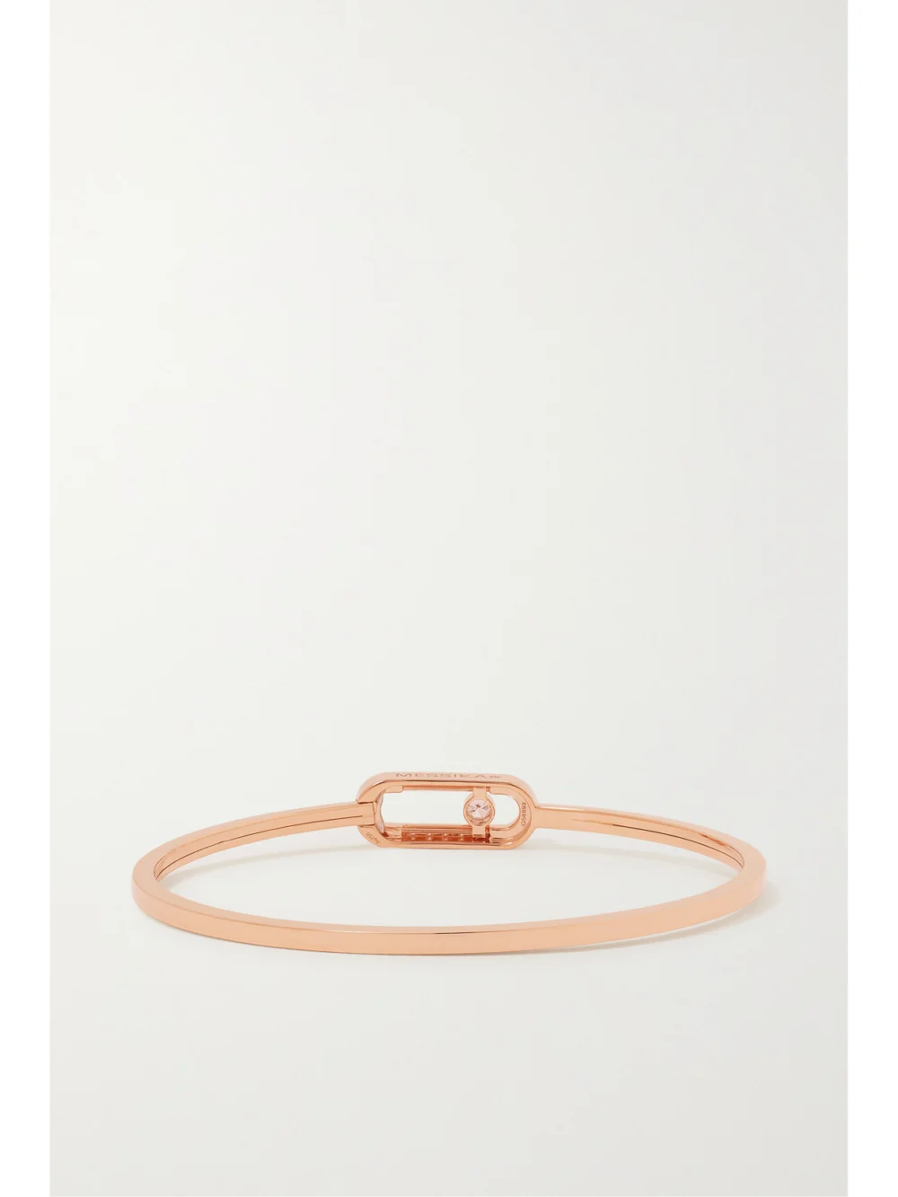 Back view of the Messika Move Uno 18-karat Rose Gold Diamond Bangle