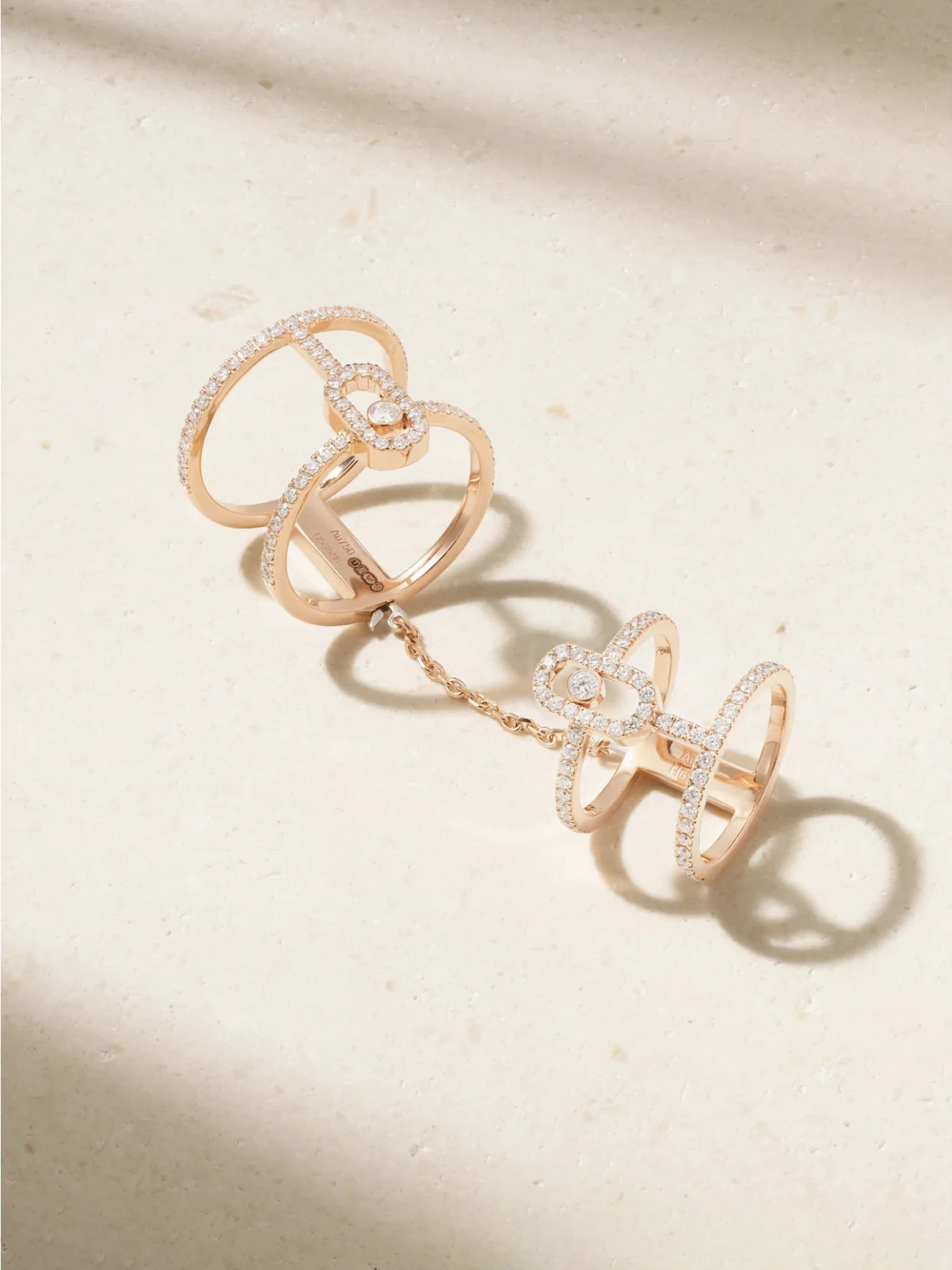 Messika Move Uno Double Convertible 18-karat Rose Gold Diamond Ring in 50