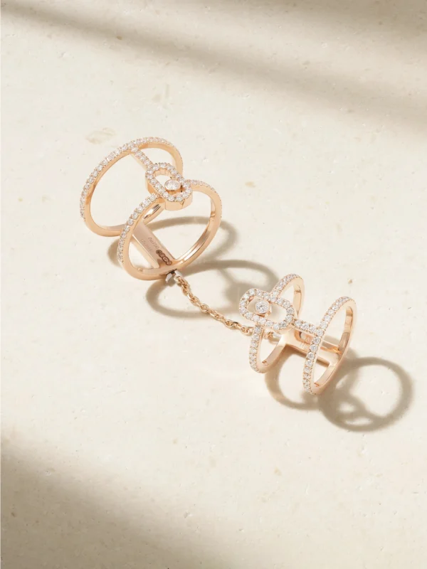 Messika Move Uno Double Convertible 18-karat Rose Gold Diamond Ring