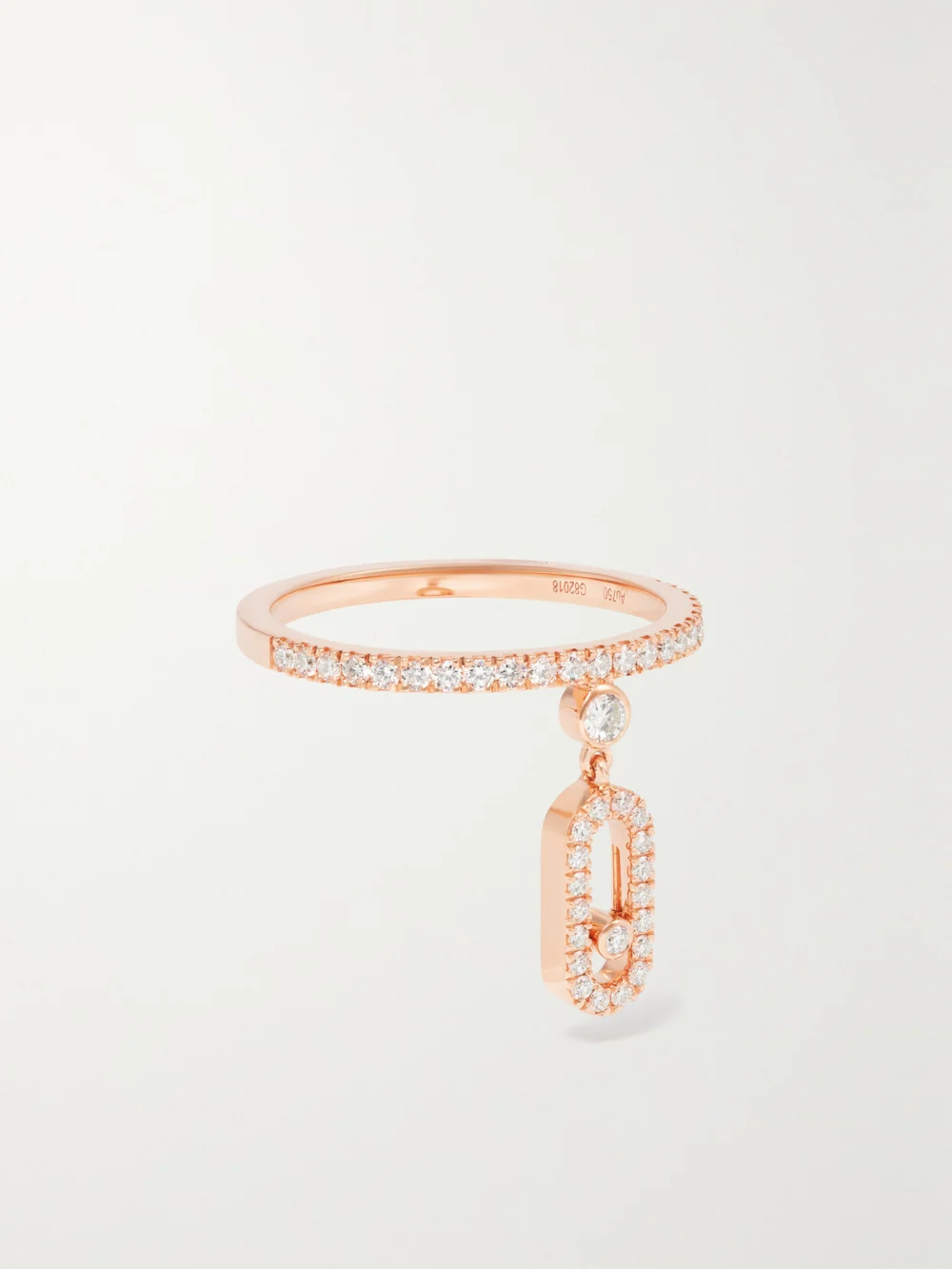 Messika Move Uno Tassel 18-karat Rose Gold Diamond Ring in 52