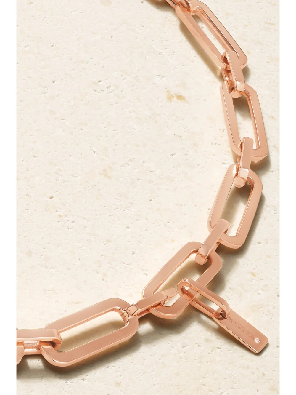 Back view of the Messika My Move King 18-karat Rose Gold Diamond Necklace