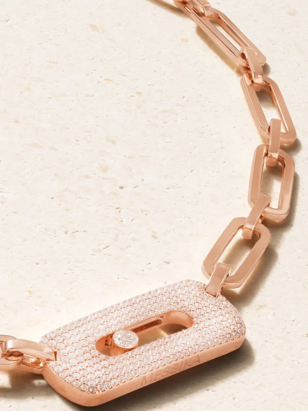 Messika My Move King 18-karat Rose Gold Diamond Necklace