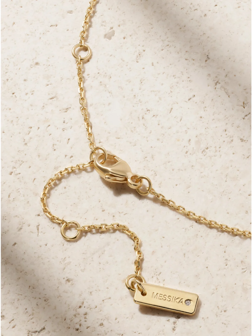 Back view of the Messika My Twin 18-karat Gold Diamond Necklace