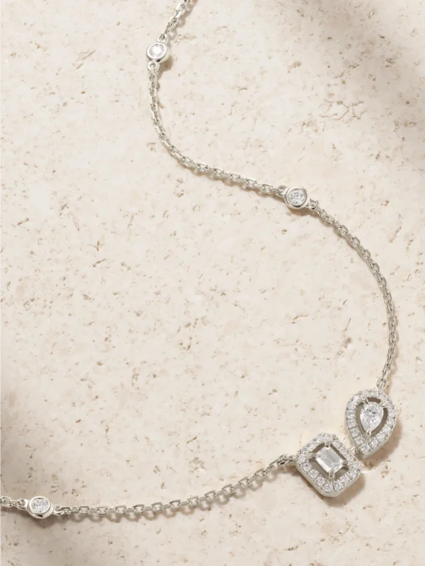 Messika My Twin 18-karat White Gold Diamond Necklace