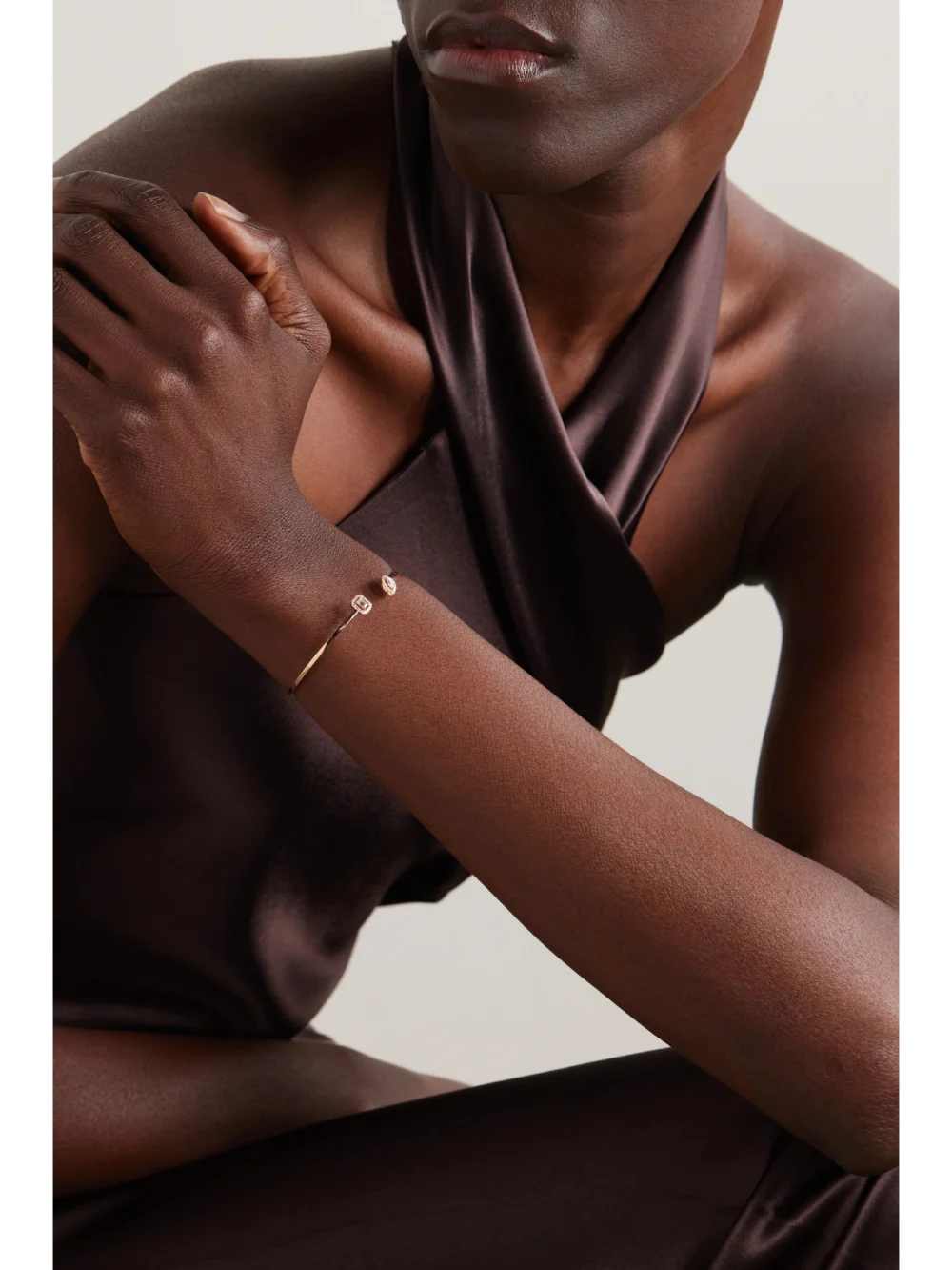 Messika My Twin Toi & Moi 18-karat Rose Gold Diamond Cuff, styled view