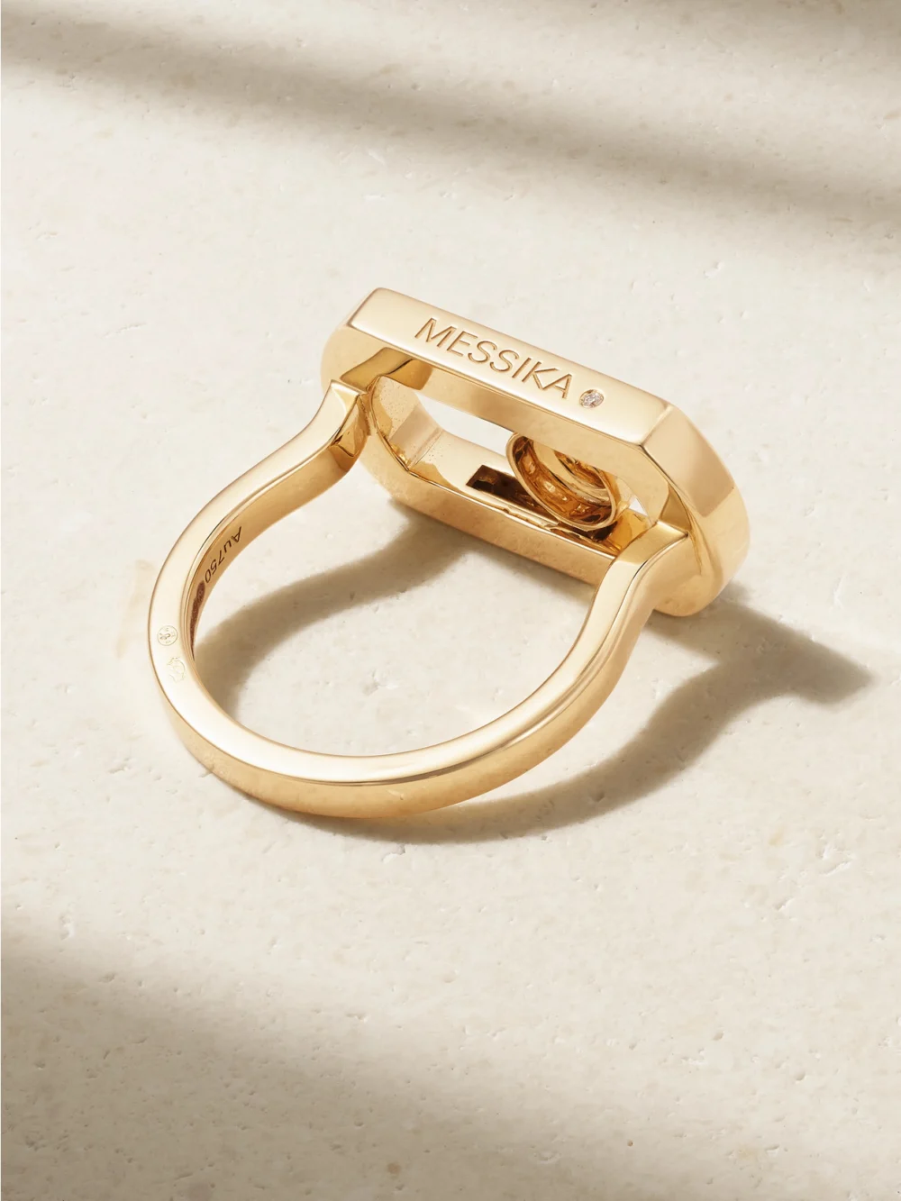 Back view of the Messika So Move 18-karat Gold Diamond Ring