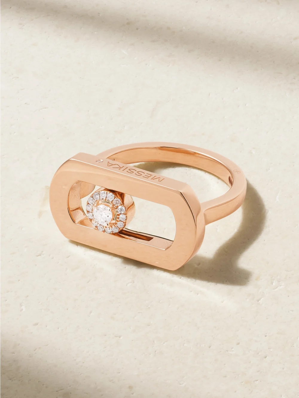 Messika So Move 18-karat Rose Gold Diamond Ring in 50
