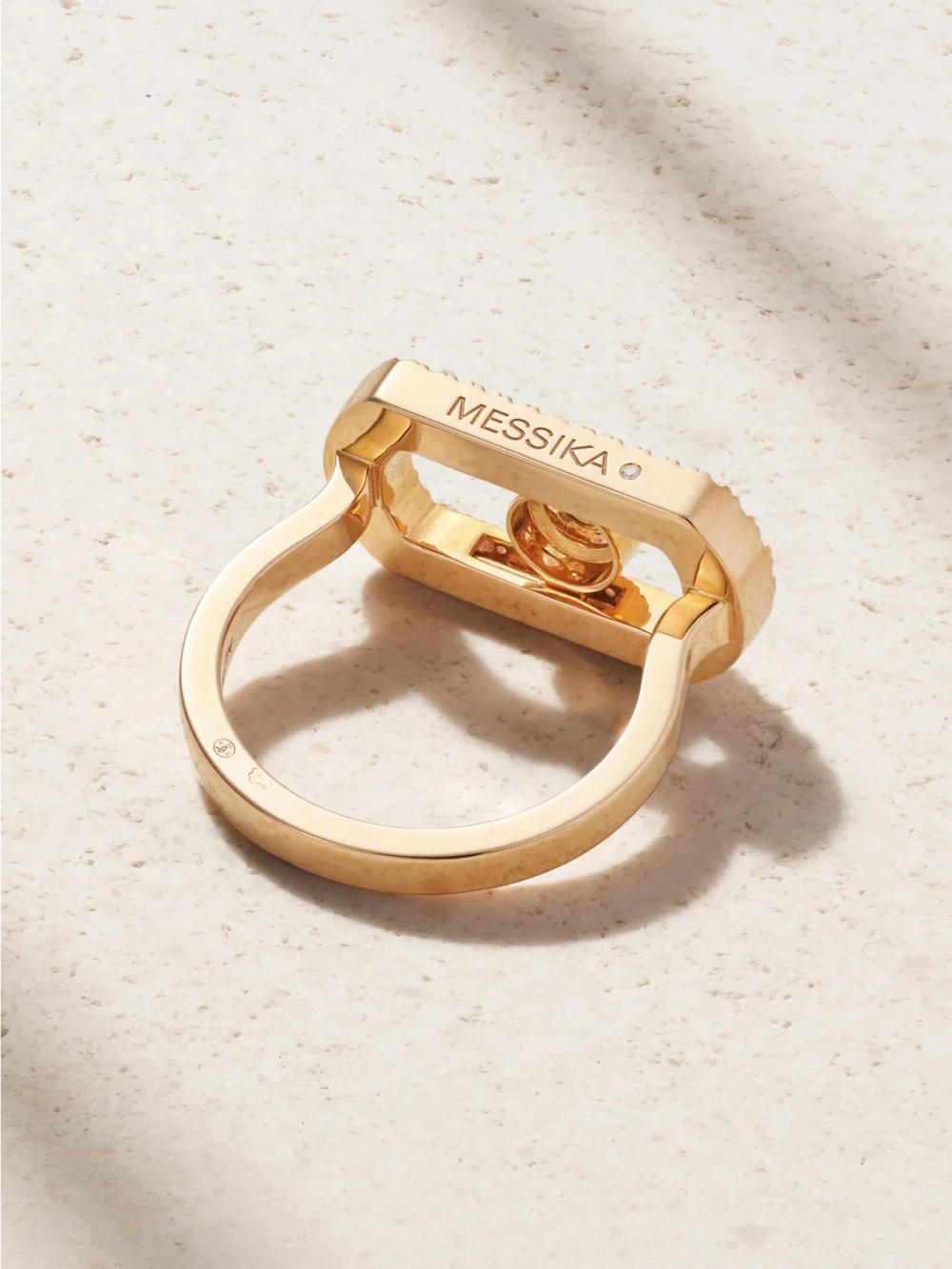 Back view of the Messika So Move 18-karat Rose Gold Diamond Ring