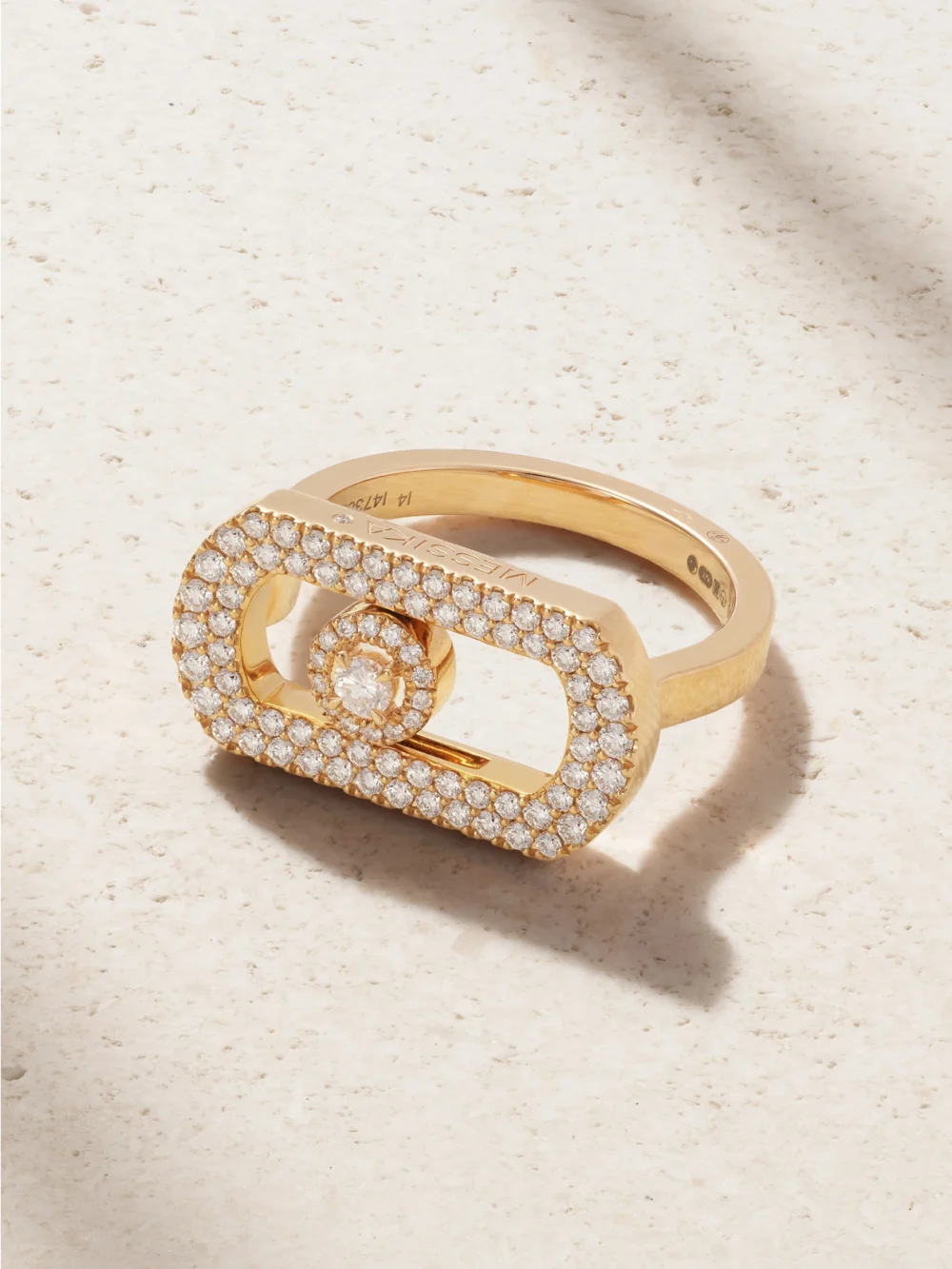 Messika So Move 18-karat Rose Gold Diamond Ring in 54