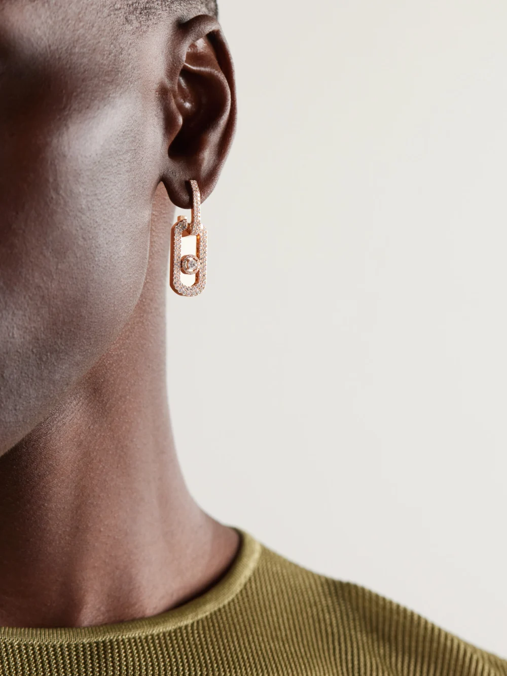 Messika So Move Xl 18-karat Rose Gold Diamond Earrings, styled view