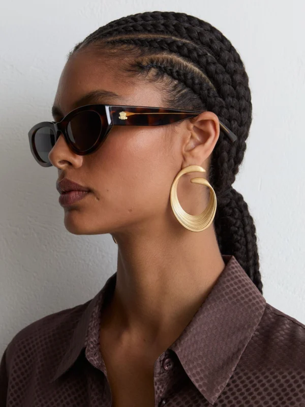 MESSYWEEKEND Messyweekend Oval-frame Tortoiseshell Sunes