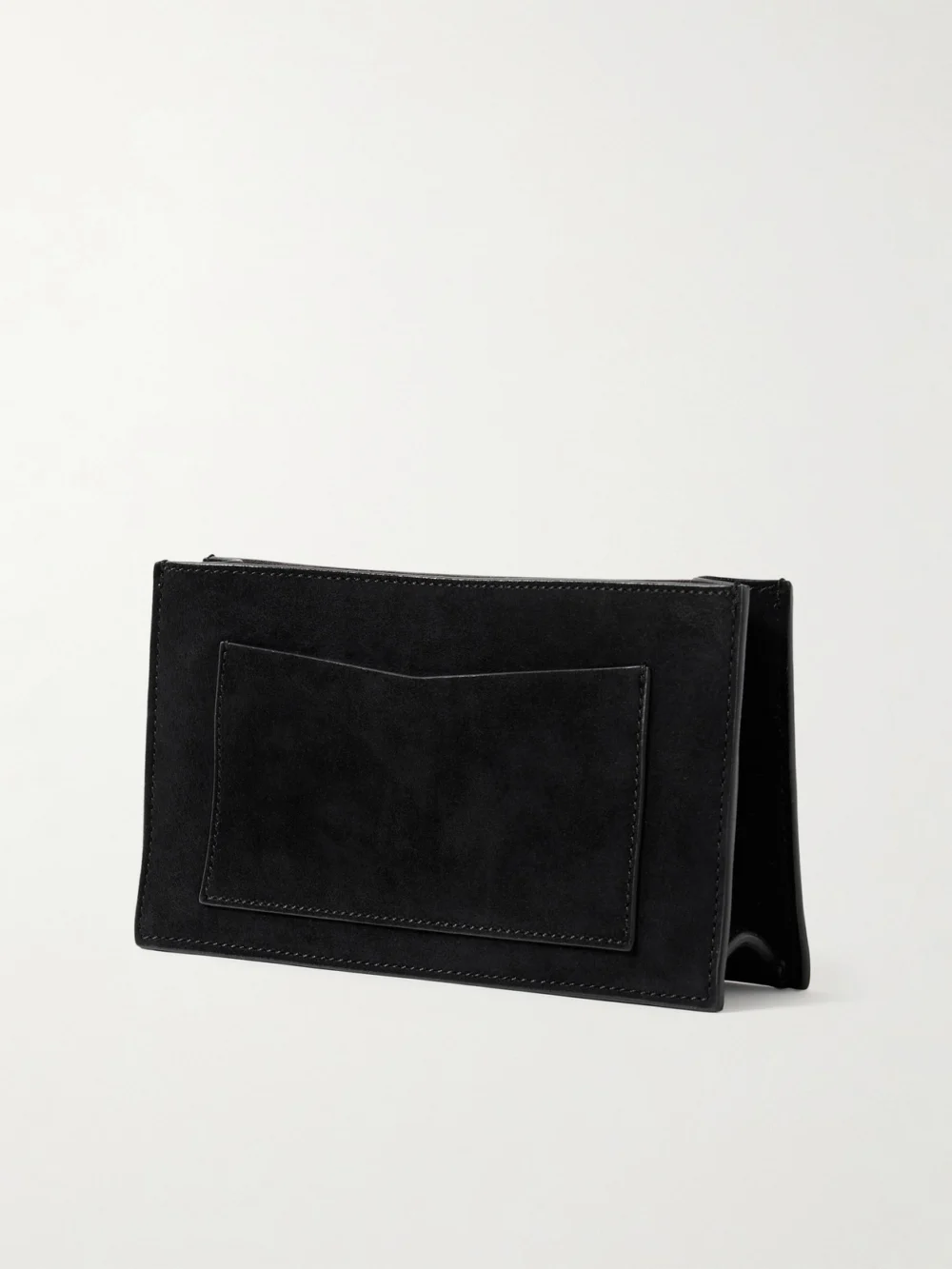 Back view of the Métier Ease Suede Clutch