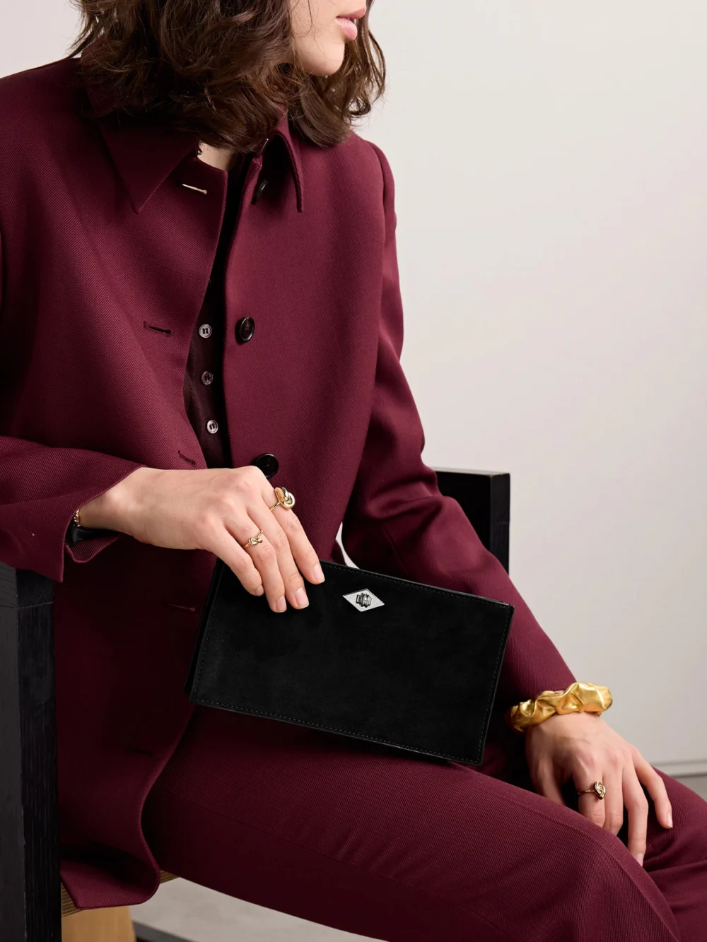 Métier Ease Suede Clutch, styled view