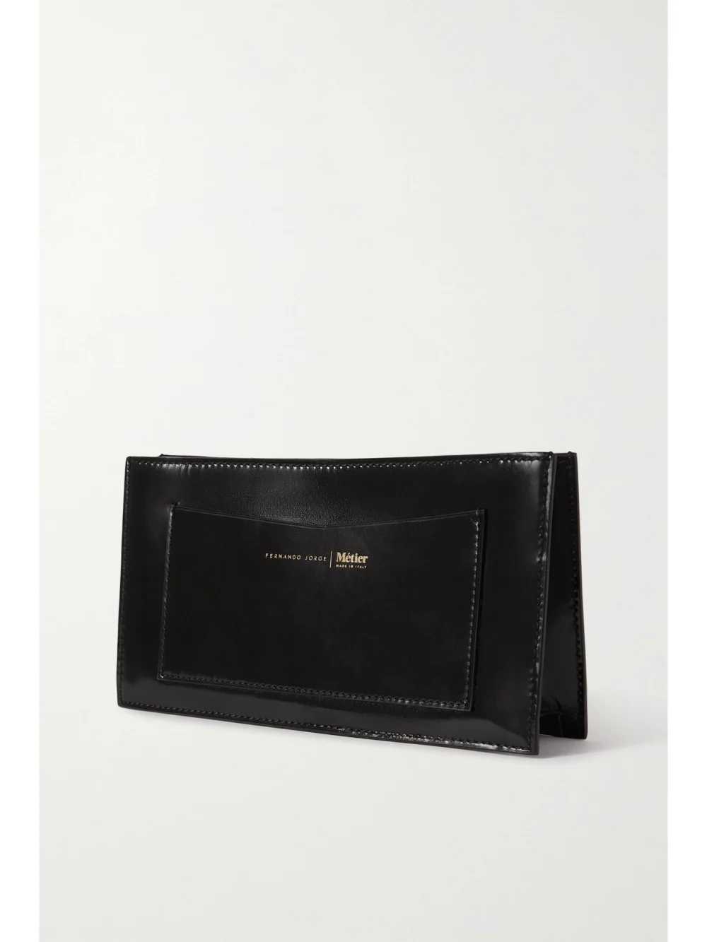 Back view of the Métier + Fernando Jorge Ease Embellished Glossed-leather Clutch