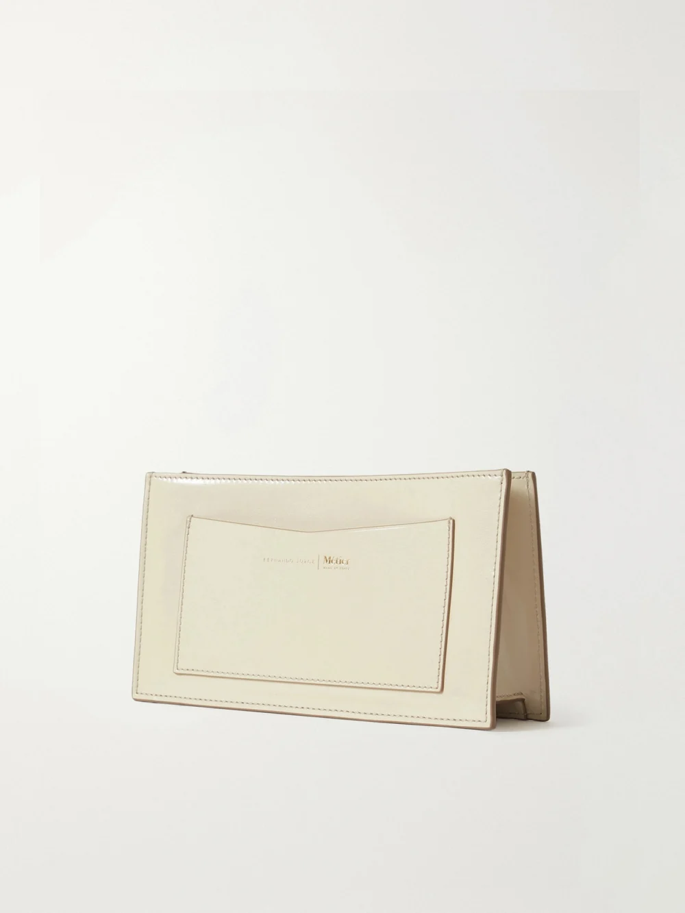 Back view of the Métier + Fernando Jorge Ease Embellished Glossed-leather Clutch