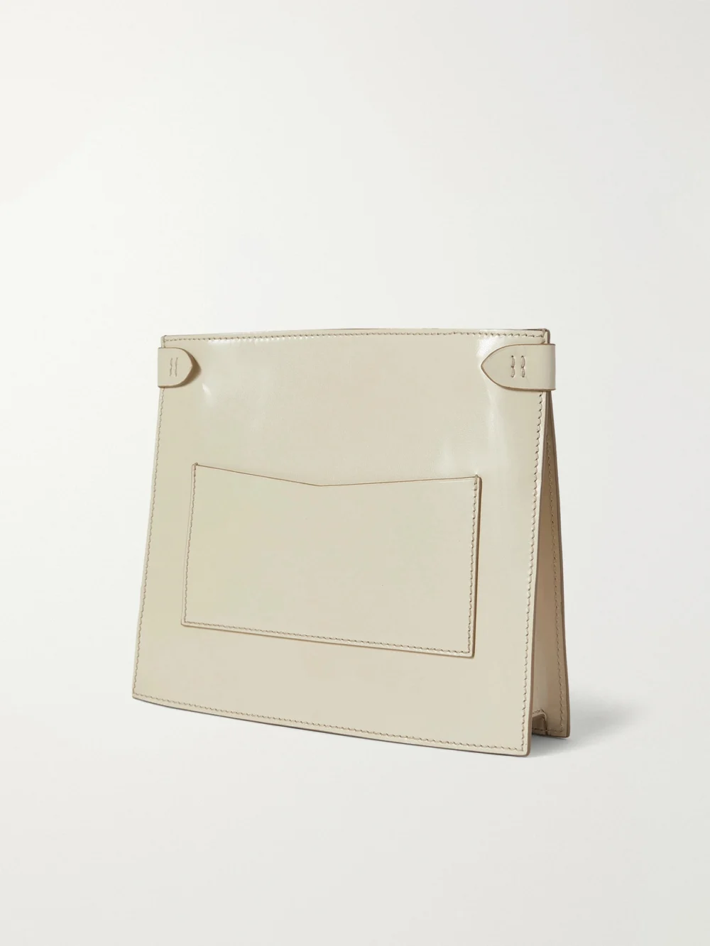 Back view of the Métier + Fernando Jorge Stowaway Embellished Glossed-leather Shoulder Bag
