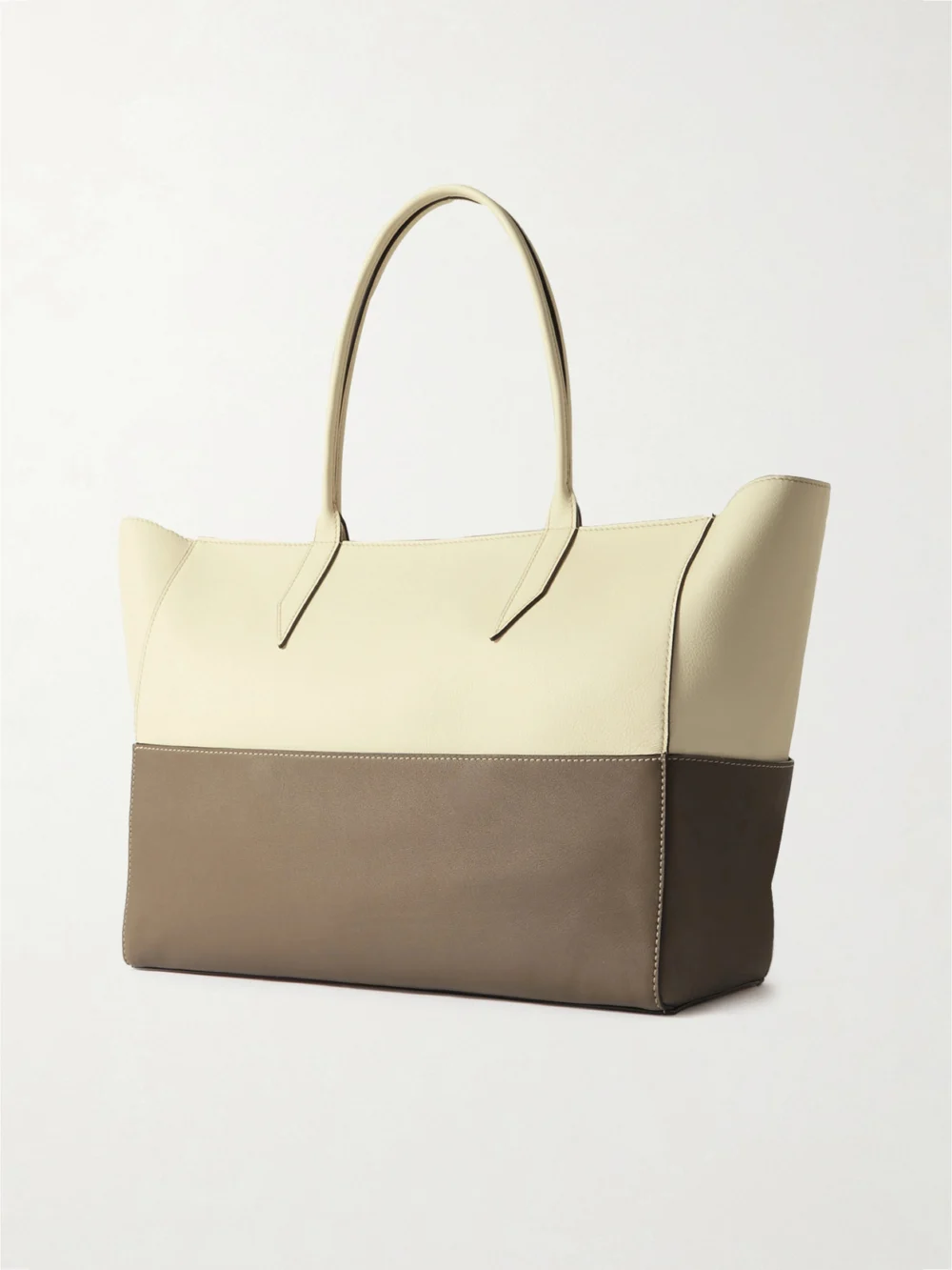 Back view of the Métier Incognito 36 Two-tone Leather Tote