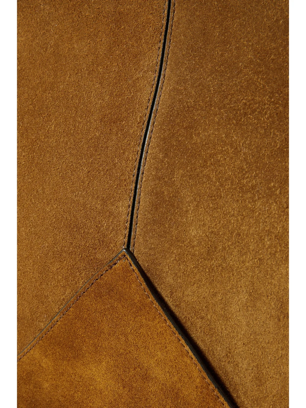 Close-up detail of the Métier Market Medium Suede Tote